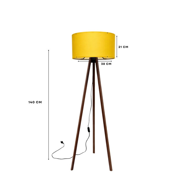 Opviq Lámpara de Pie AYD-1565 Amarillo y Marrón Opviq Lámpara de Pie AYD-1565 Amarillo y Marrón